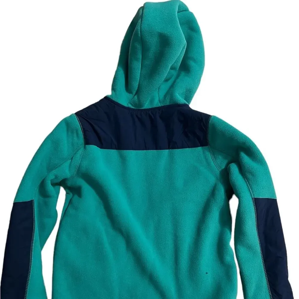 NWOT Lands End Seaglass Teal/Navy Warm Bonded Fleece Jacket - Size Large (7)